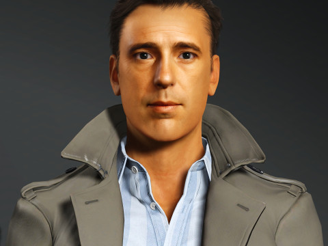 Humphrey Bogart Character 3D Model