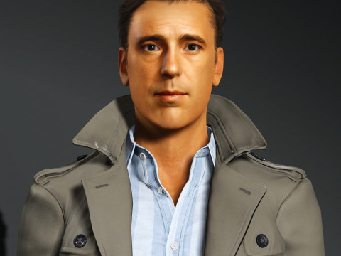 Humphrey Bogart Character 3D Model
