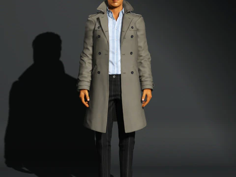 Humphrey Bogart Character 3D Model