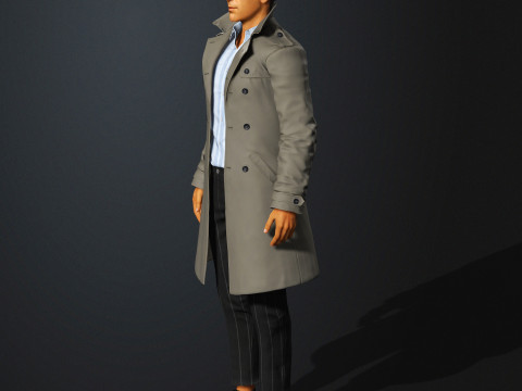 Humphrey Bogart Character 3D Model