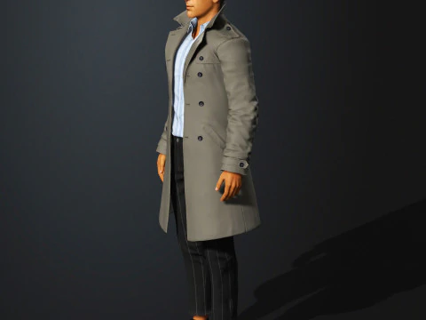 Humphrey Bogart Character 3D Model