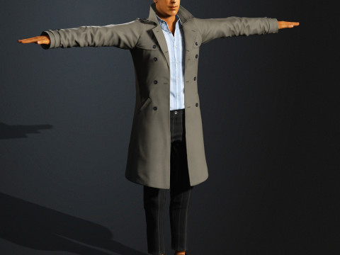 Humphrey Bogart Character 3D Model