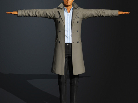 Humphrey Bogart Character 3D Model