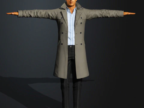 Humphrey Bogart Character 3D Model