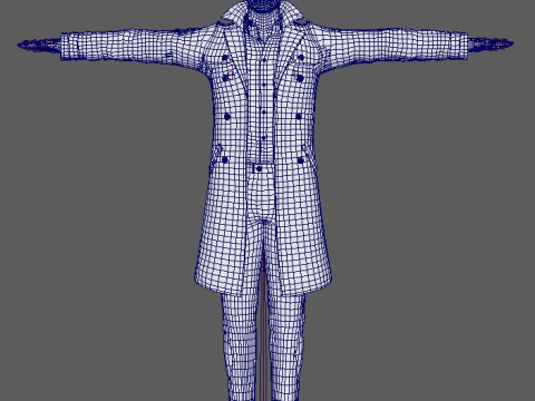 Humphrey Bogart Character 3D Model