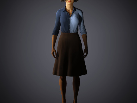 Ingrid Bergman Character 3D Model