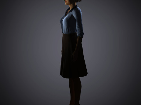 Ingrid Bergman Character 3D Model