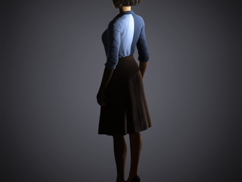 Ingrid Bergman Character 3D Model