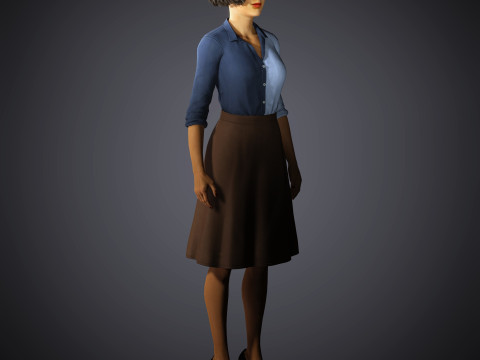 Ingrid Bergman Character 3D Model