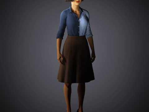 Ingrid Bergman Character 3D Model