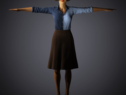 Ingrid Bergman Character 3D Model