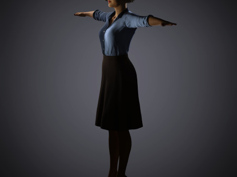 Ingrid Bergman Character 3D Model