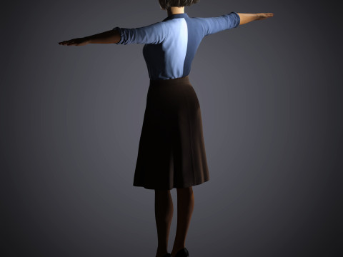Ingrid Bergman Character 3D Model