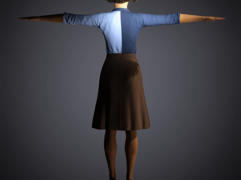 Ingrid Bergman Character 3D Model