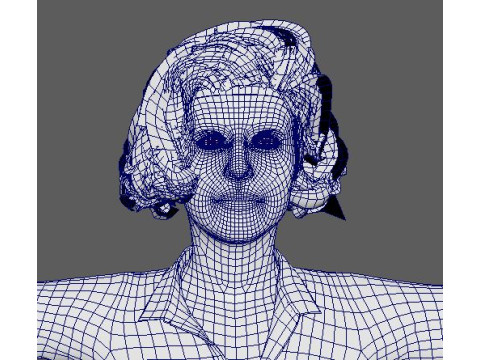 Ingrid Bergman Character 3D Model