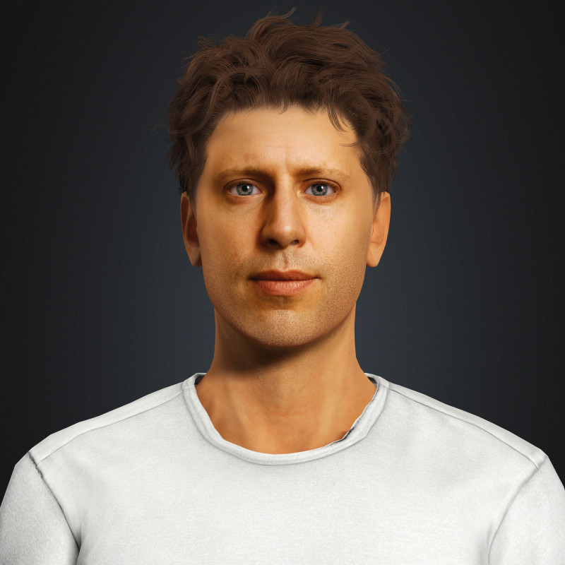Sam Altman Character 3D 模型 .c4d .max .obj .3ds .fbx .stl .blend 