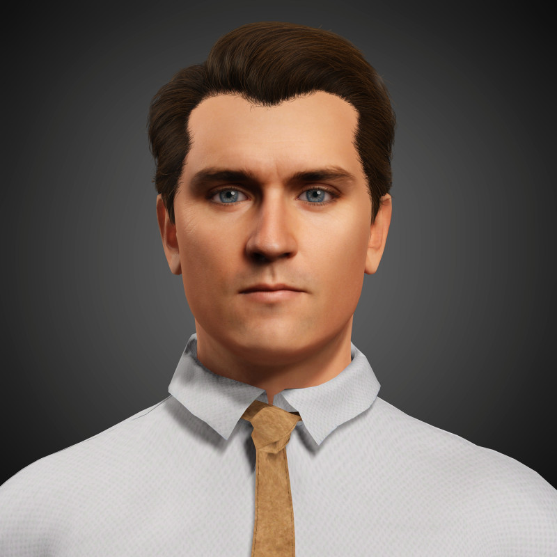 Charlie Kirk Character 3D Model .c4d .max .obj .3ds .fbx .stl .blend