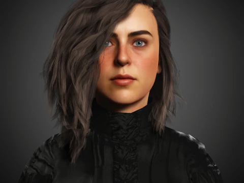 Young Female Character 3D Model