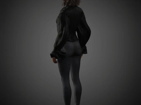Young Female Character 3D Model
