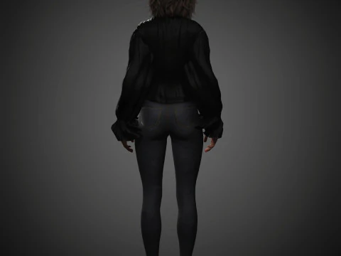 Young Female Character 3D Model