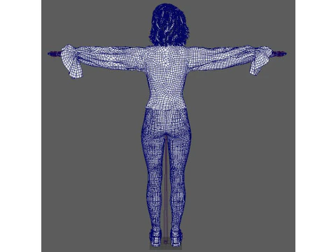 Young Female Character 3D Model