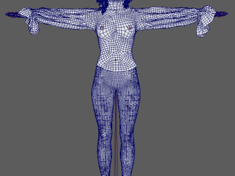 Karakter Wanita Muda Model 3D