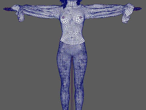 Young Female Character 3D Model