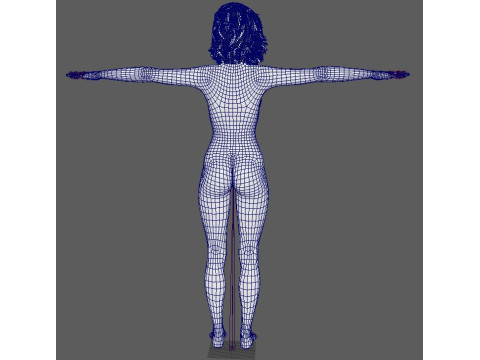 Karakter Wanita Muda Model 3D