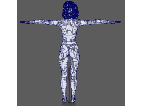Young Female Character 3D Model