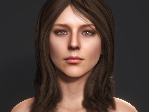 Modieus vrouwelijk karakter 3D Model