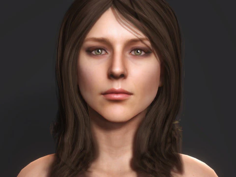 फैशनेबल महिला चरित्र 3D मॉडल