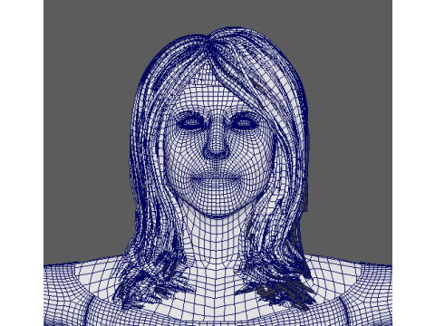 फैशनेबल महिला चरित्र 3D मॉडल