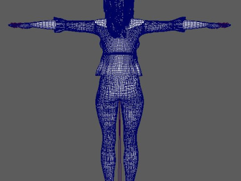 फैशनेबल महिला चरित्र 3D मॉडल