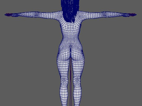 फैशनेबल महिला चरित्र 3D मॉडल