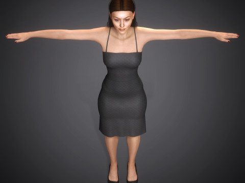 Gigi Hadid Character 3D Model