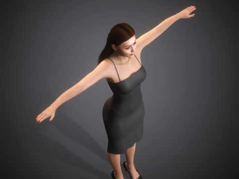 Gigi Hadid Character 3D Model