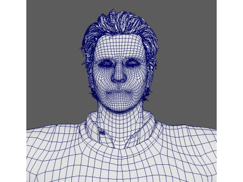 Charismatischer männlicher Charakter 3D Modell