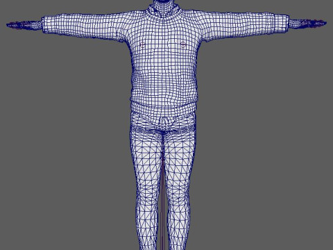 Charismatischer männlicher Charakter 3D Modell