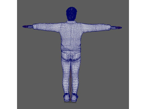 Charismatischer männlicher Charakter 3D Modell