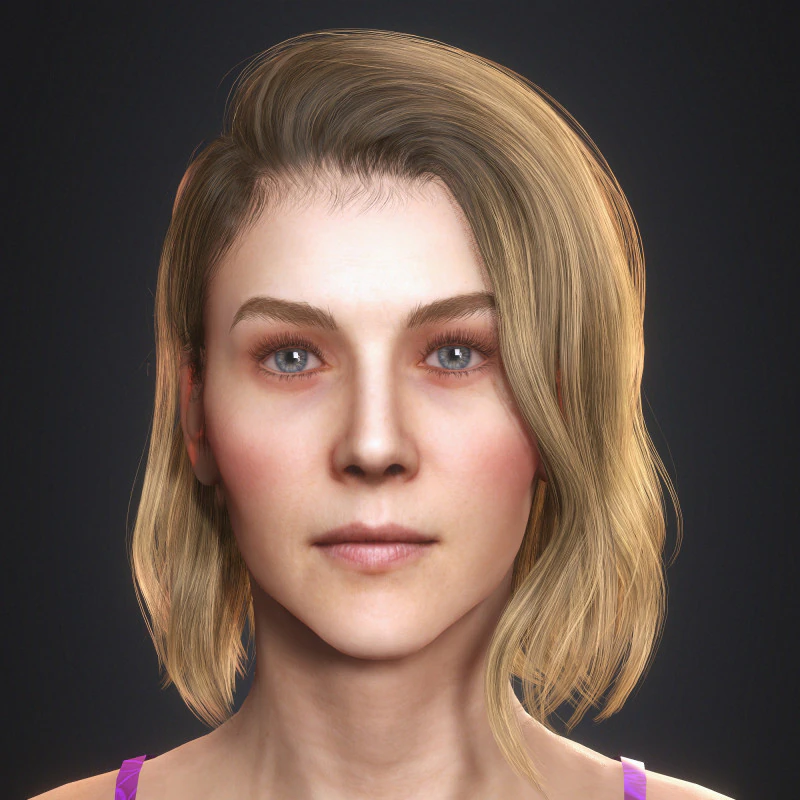 Персонаж Розамунд Пайк 3D Модель .c4d .max .obj .3ds .fbx .stl .blend