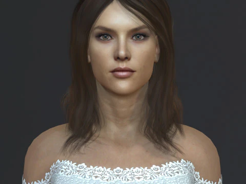 Alessandra Ambrosio Character 3D Model