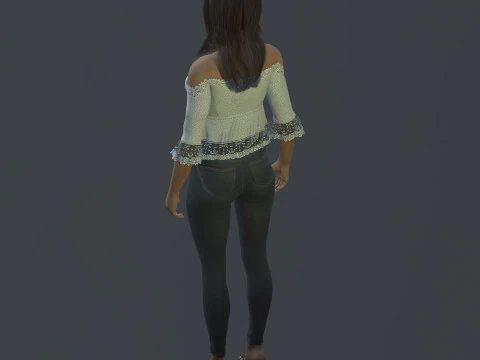 Alessandra Ambrosio Character 3D Model