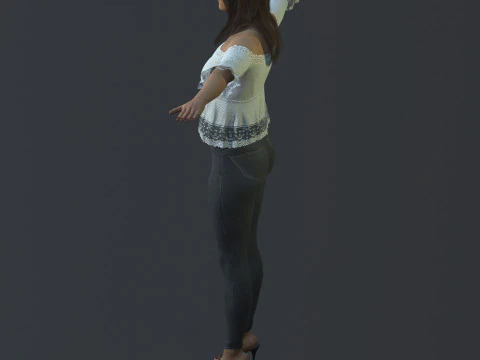 Alessandra Ambrosio Character 3D Model