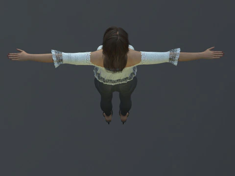 Alessandra Ambrosio Character 3D Model