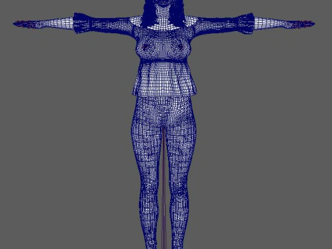 Alessandra Ambrosio Character 3D Model