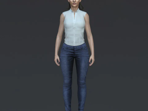 Alba Flores Character 3D Model