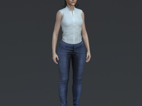 Alba Flores Character 3D Model