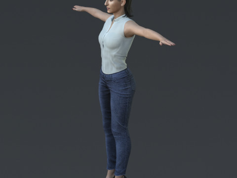 Alba Flores Character 3D Model