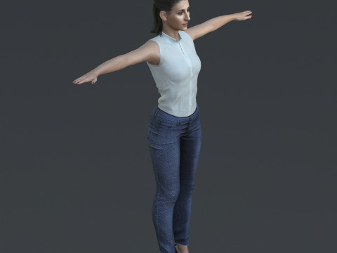 Alba Flores Character 3D Model