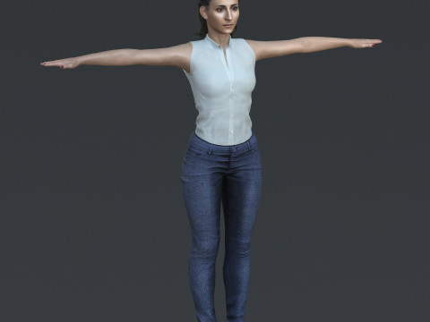 Alba Flores Character 3D Model
